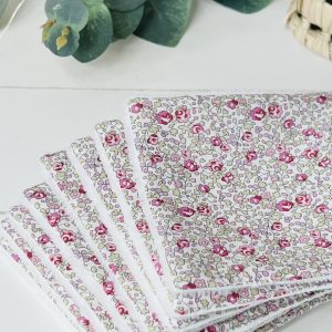 Lingettes lavables Liberty EloÏse rose